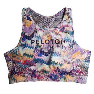 PELOTON LADIES RIVER ROCK HIGH NECK BRA BACK HAS AN OPEN MIDDLE SEE PICTURES NWT